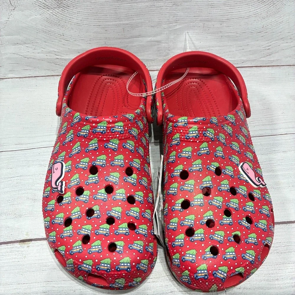 Crocs‎ x Vineyard Vines Classic Clog M10 W12 Holiday Jibbitz Christmas